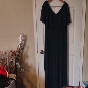 Connected Apparel Elegant Dark Green Evening Dress Size 14 W New